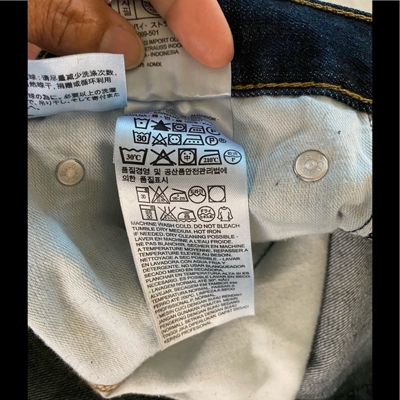 LEVI'S Strauss 505 Straight Fit Dark Wash Jeans W40x30L - Picture 14 of 15